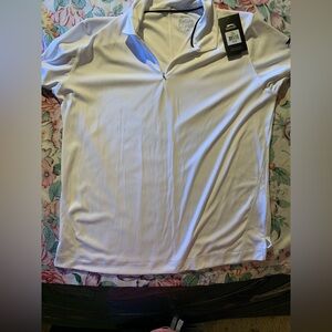 Slazenger Women’s White Short Sleeve Polo Golf Shirt Size Large